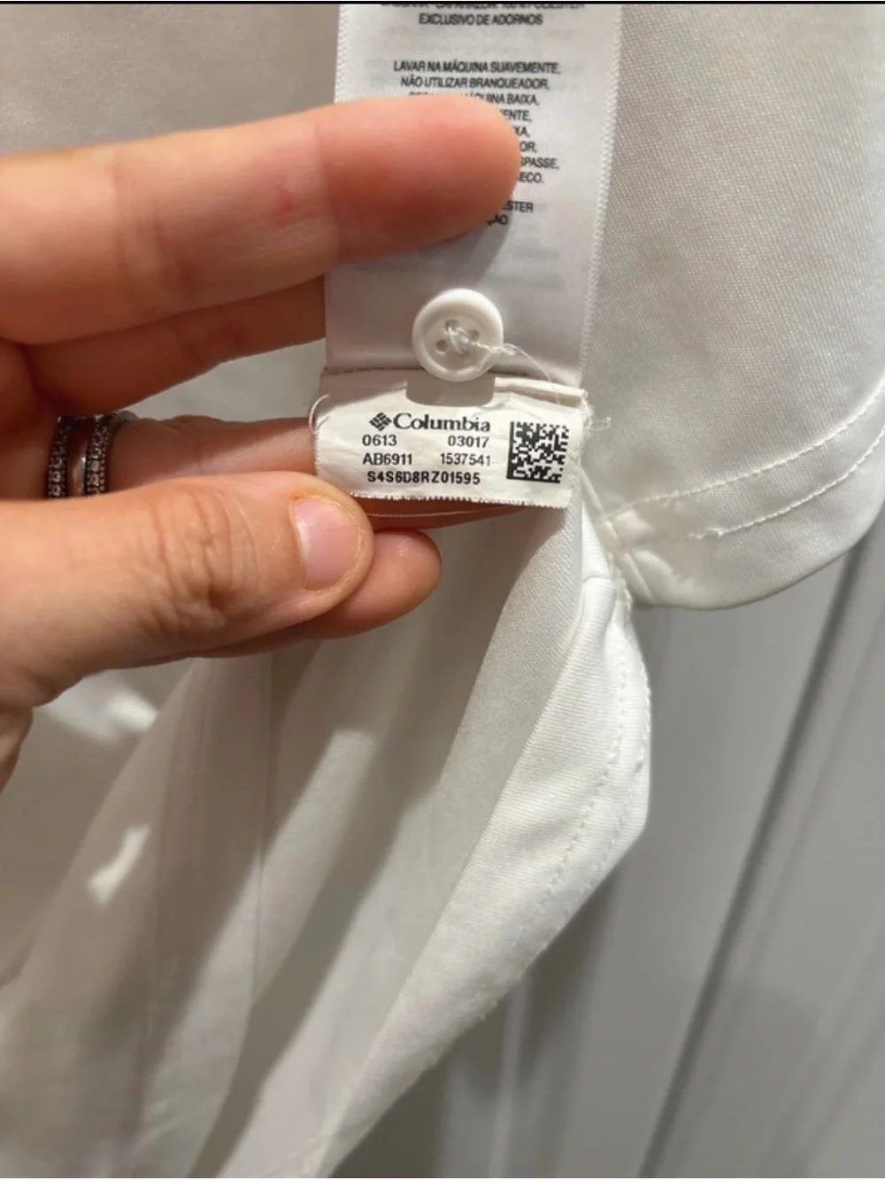 Columbia White Short Sleeve Polo for Kids